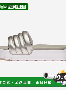 韩国直邮PUMA Puma Carmen Slide Puppy 女式鞋 - 银色-白色 1145