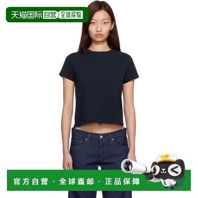 1h可退 香港直邮AGOLDE 女士 海军蓝 Adine Shrunken T 恤 A71801