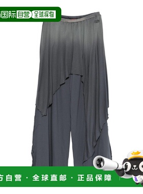 香港直邮DIESEL 女士休闲裤 PA185450AGBA9AWA AW2025 灰色 拼接