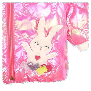 自营 billieblush粉红色荧光连帽外套 - 粉红色 美国奥莱直发