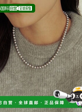 韩国直邮TATIANA 灰色淡水珍珠项链TATI301564710纯银