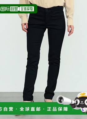 1h可退 日本直邮EDWIN女士不易褪色防尘工作裤 黑色修身弹力舒适