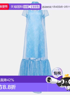 香港直邮Staud 女士 Calluna 花朵欧根纱长款连衣裙新款