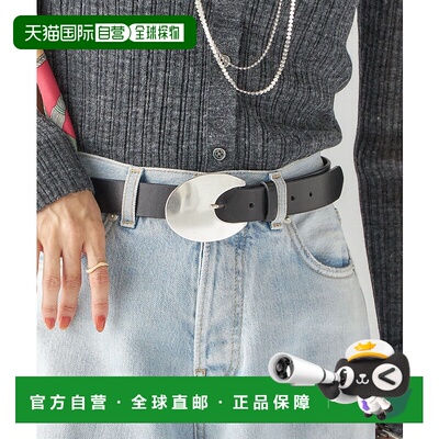 1h可退 日本直邮LEFIJE 女士复古大 buckle 皮带 318100124牛皮