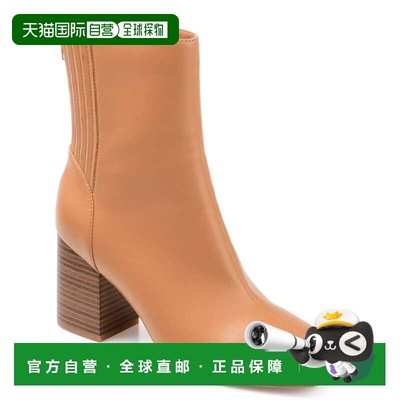 自营Women's Journee Collection Maize Boots Tan Leather Ankle