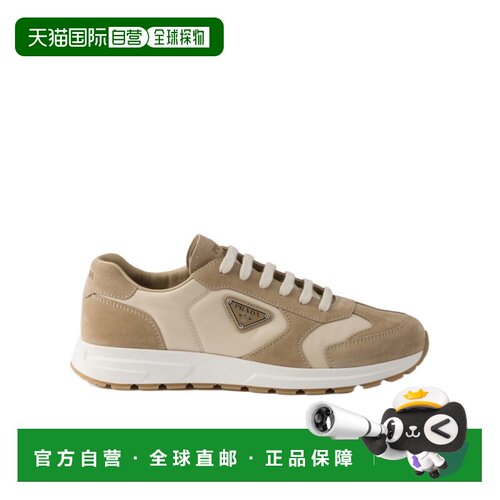 香港直邮PRADA 男士运动鞋 2EE455LOWFG000F04CR CO 棕色 系带运