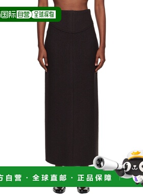 1h可退 香港直邮潮奢 Lanvin 朗雯 女士 棕色 Pencil 半身裙 RWST