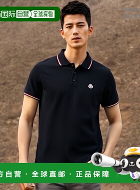 香港直邮MONCLER 男士T恤 J20918A703008455677X CO 蓝色
