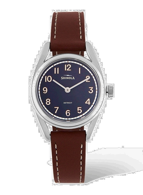 自营SHINOLA 底特律女式德比 S0120250584 蓝色表盘手表 - 多色