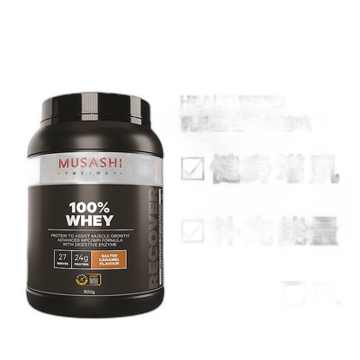 Musashi武飒士乳清健身蛋白粉焦糖味营养低碳水900g