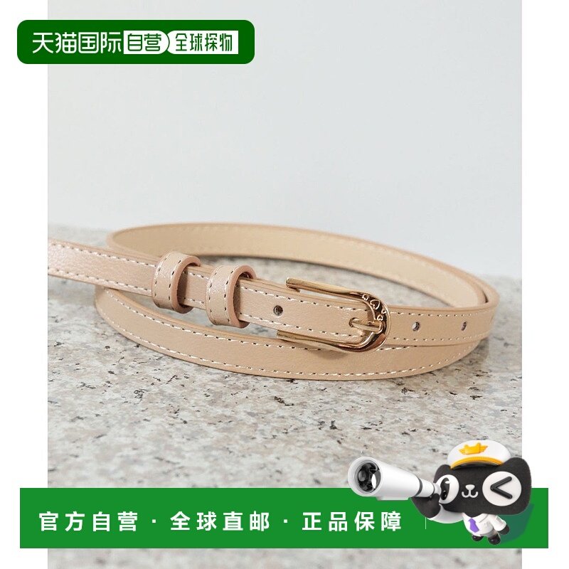 日本直邮florge 可爱爱心细款牛皮革腰带 FL8218EW07509