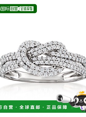 自营Ross-Simons 纯银钻石结戒指 - 白色 美国奥莱直发