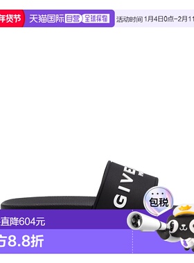 香港直邮Givenchy 纪梵希 女士 黑色凉鞋 BE3004E1UMSLIDEFLAT001