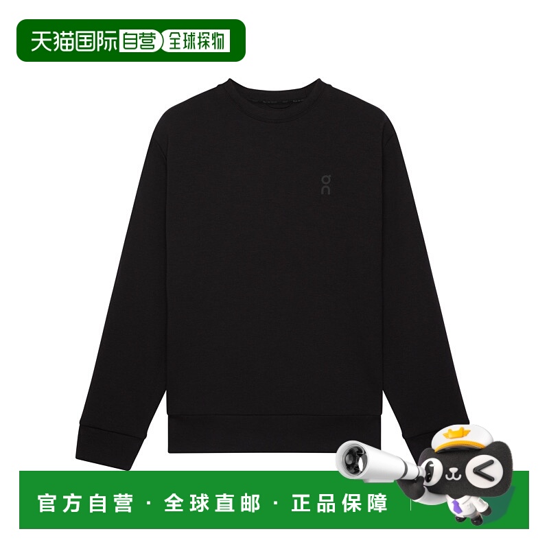 日潮跑腿ON昂跑 Focus Tech Crew 男士舒适卫衣 Black L 1mf3031
