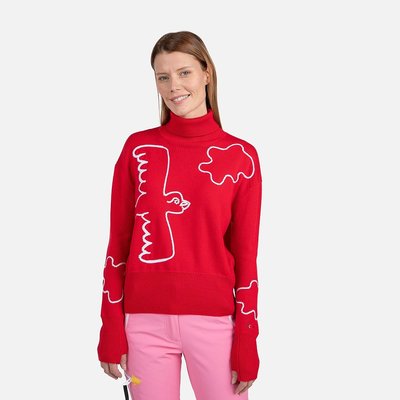 Rossignol 女士 JCC 高领毛衣（红色）RLNWO1630000L