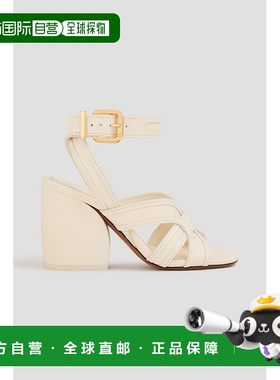 香港直邮ZIMMERMANN 女士 精饰皮质凉鞋 5103S24MACADAMIA