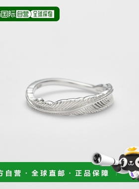 1h可退 日本直邮agete 阿卡朵 女士羽毛纹细腰指环 10252111524
