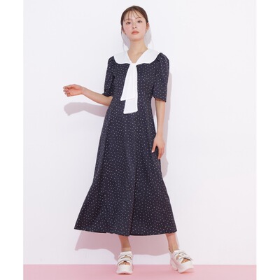 1h可退 日本直邮JILL by JILL STUART 女士水手领系带连衣裙 1256