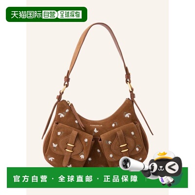 香港直邮COCCINELLE 女士斜挎包 100311945715000 CO 酒红色 MAVE