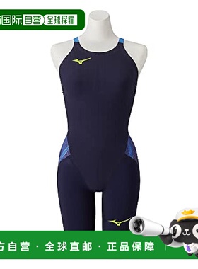 【日本直邮】Mizuno美津浓 女士竞技泳衣 V ST 蓝色 2XS FINA许可