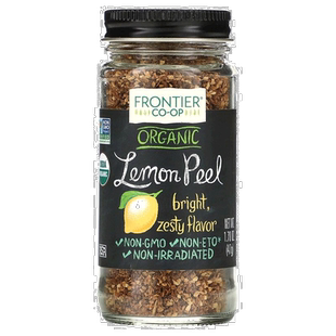 香港直发Frontier Co-Op有机柠檬皮颗粒香味浓郁鲜美成分安全48g