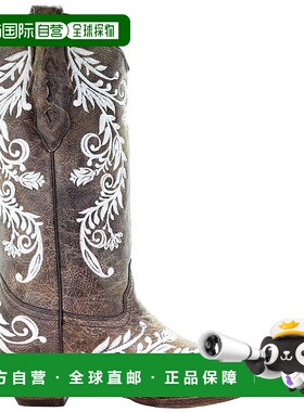 1h可退 【美国直邮】corral女士时装靴短筒尖头中跟真皮潮流时尚