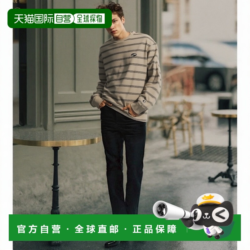 韩国直邮IST KUNST 上衣T恤 IK2CFMT554AOM长袖条纹