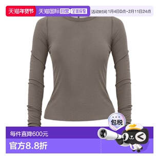 香港直邮RICK OWENS 女士T恤 RP01F6209RC34 SS2026 灰色 长袖T恤