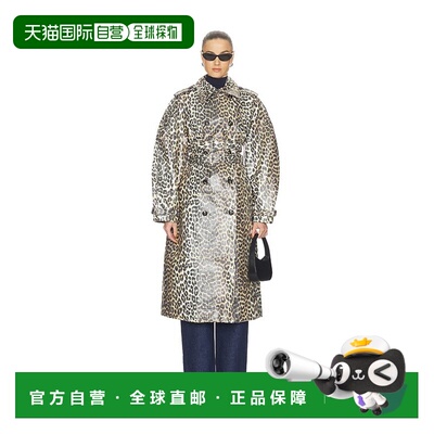 香港直邮GANNI 甘尼 女士 Laminated 帆布风衣 A1010
