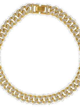 自营 Adornia 扁平方晶锆石链项链 金 - 黄色 美国奥莱直发手链