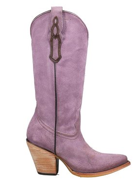 美国直邮Corral 13英寸淡紫色刺绣尖头牛仔靴 女鞋 时装靴 Z5204