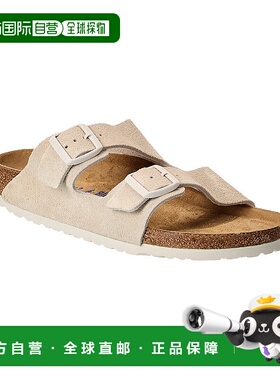 自营 Birkenstock Arizona BS窄绒面凉鞋-灰色 美国奥莱直发拖鞋