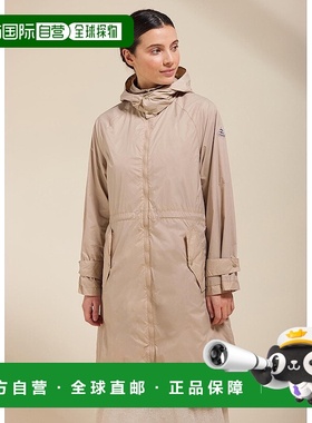自营欧洲直邮Pyrenex Ariane女士沙色长款风衣外套