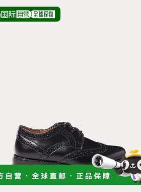 自营欧洲直邮RalphLauren拉夫劳伦 Enfant皮革翼尖牛津鞋
