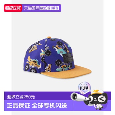 自营deux par deuxFlat Brim Allover Print Cap Blue Truck Prin