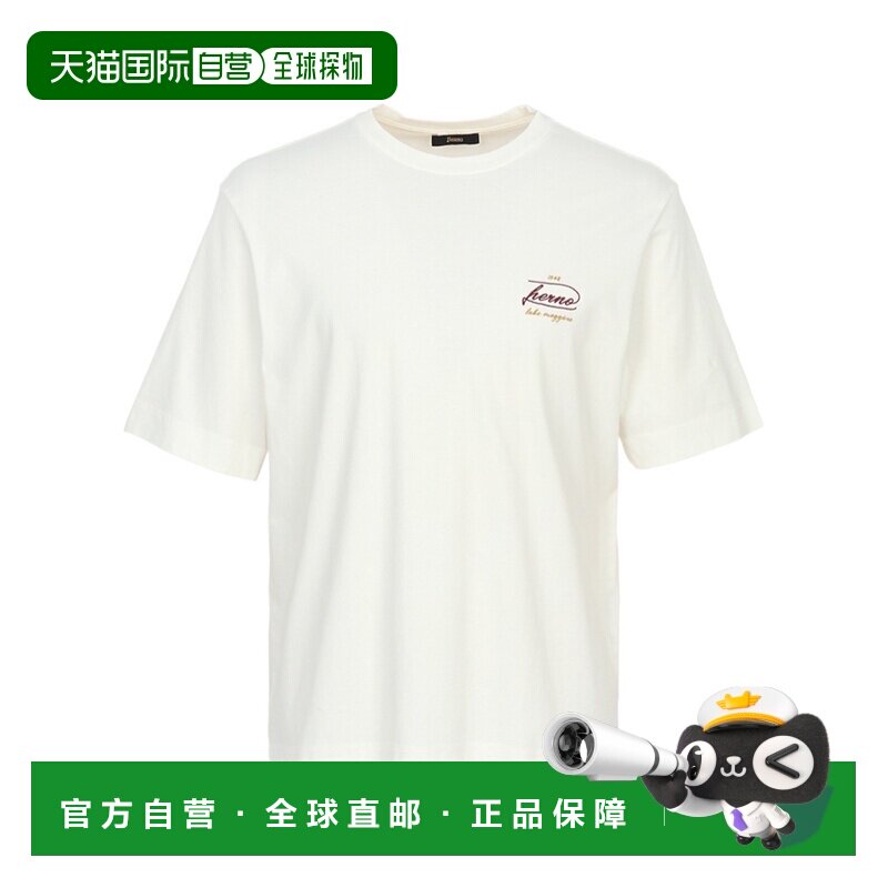香港直邮HERNO 男士T恤 JG000282U521311000 SS2026 白色 短袖T恤图片