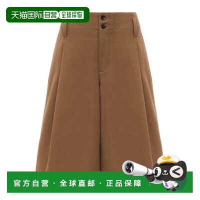 香港直邮CHLOÉ 女士短裤 CH25ASH08365208 AW2025 棕色 阔腿百慕