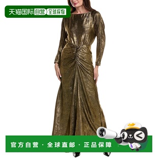Satin Foil Maxi Dress 美国奥莱直发 自营Julia gold Jordan