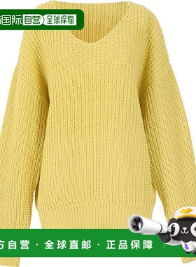 【日本直邮】KOBELETTUCE简单宽松针织[V-neck][N701](黄色)毛衣