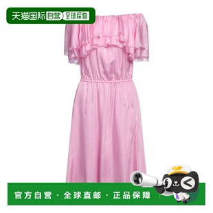 1h可退 香港直邮Blumarine 蓝色情人 女士 真丝连衣裙 pink粉色