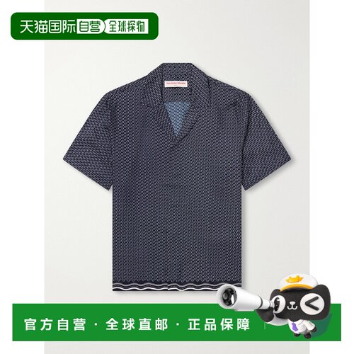 香港直邮Orlebar Brown 男士 Maitan Camp-Collar 印花真丝缎衬衫