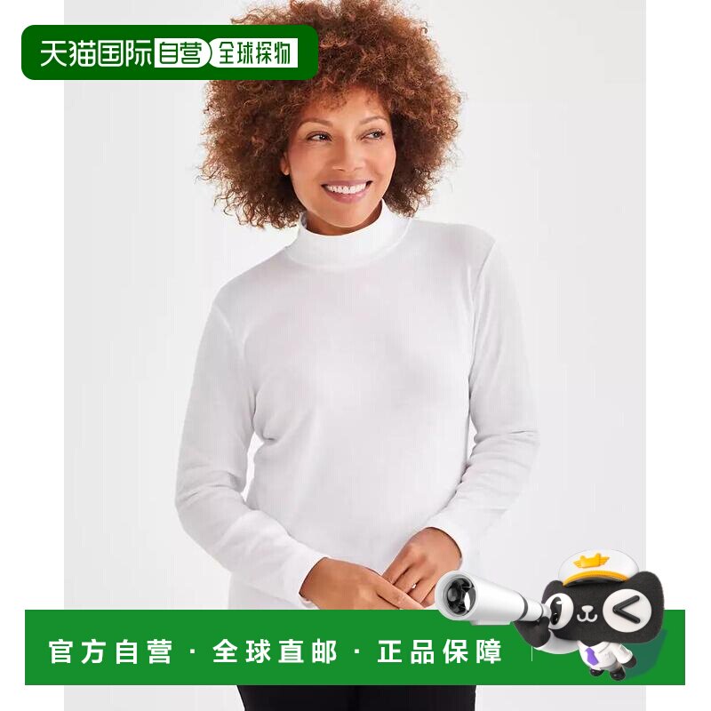 1h可退 【美国直邮】Style Co 女士小高领纯棉长袖T恤 专为Macy s