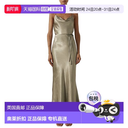 自营Shona Joy La Lune Bias Cowl Midi Dress - green 美国奥莱