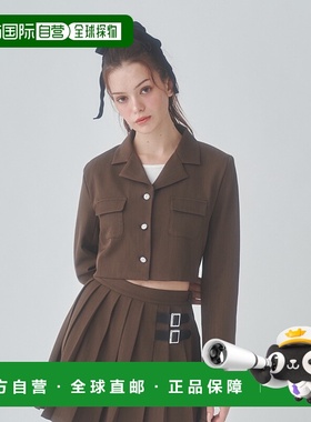 1h可退 日本直邮Lallana 女士韩国风珠扣短款西装外套 NAETO24400