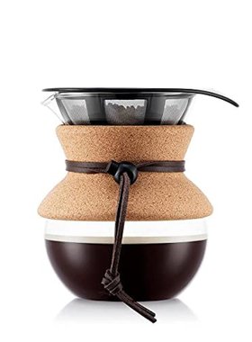 日本直邮Bodum波顿 咖啡过滤器11592-109不锈钢网眼滤滴500ml有套