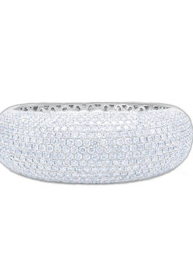 自营 diana m.18 克拉白金密镶手镯 - 白色 美国奥莱直发