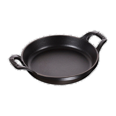 自营 Staub 铸铁 6 英寸圆形焗烤盘 - 哑光黑色 美国奥莱直发