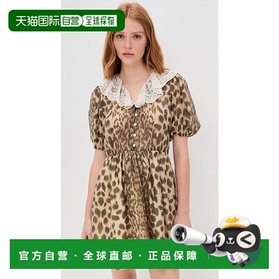 1h可退 香港直邮SEA 海洋 女士 Claude 印花蕾丝带领连衣裙