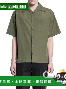 香港直邮PRADA 男士衬衫 UCS41416FYF0161 SS2025 绿色 Prada Shi