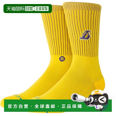 日本直邮STANCE NBA 洛杉矶湖人队运动袜 黄色 篮球 A556D25LBC